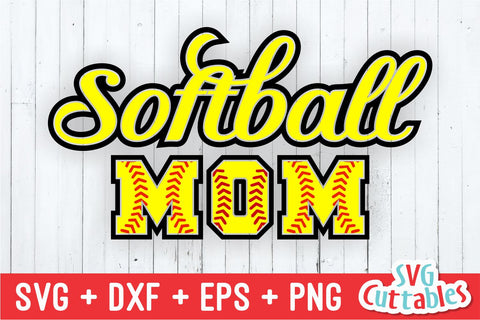 Softball Mom SVG Svg Cuttables 