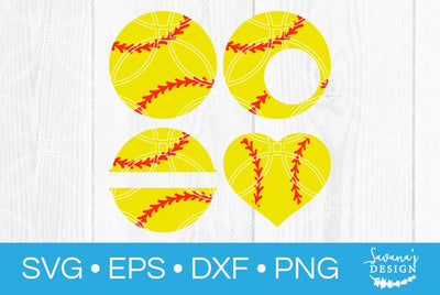 Softball Monogram Bundle SVG SavanasDesign 