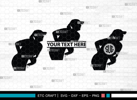 Softball Monogram, Softball Silhouette, Softball SVG, Softball Player Svg, SB00131 SVG ETC Craft 