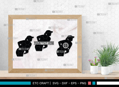 Softball Monogram, Softball Silhouette, Softball SVG, Softball Player Svg, SB00131 SVG ETC Craft 