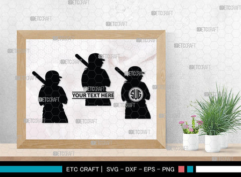 Softball Monogram, Softball Silhouette, Softball SVG, Softball Player Svg, SB00131 SVG ETC Craft 