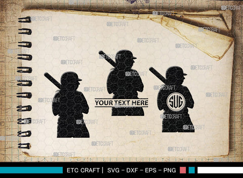 Softball Monogram, Softball Silhouette, Softball SVG, Softball Player Svg, SB00131 SVG ETC Craft 