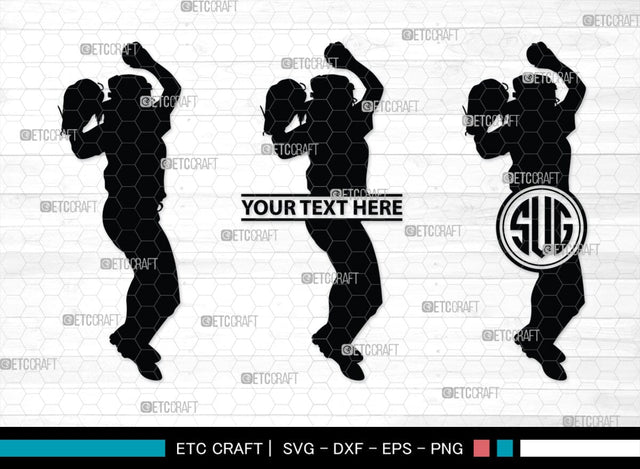 Softball Monogram, Softball Silhouette, Softball SVG, Softball Player Svg, SB00131 SVG ETC Craft 