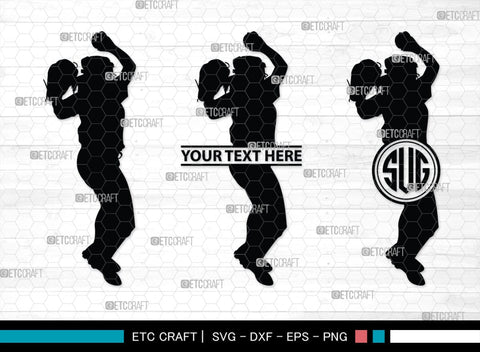 Softball Monogram, Softball Silhouette, Softball SVG, Softball Player Svg, SB00131 SVG ETC Craft 