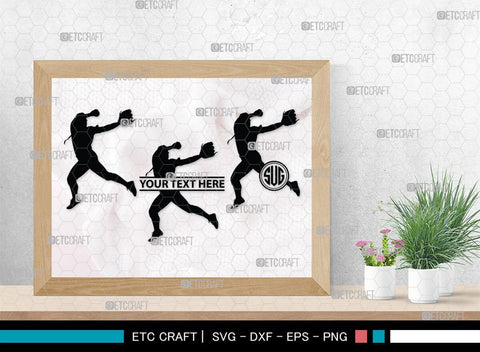 Softball Monogram, Softball Silhouette, Softball SVG, Softball Player Svg, SB00131 SVG ETC Craft 