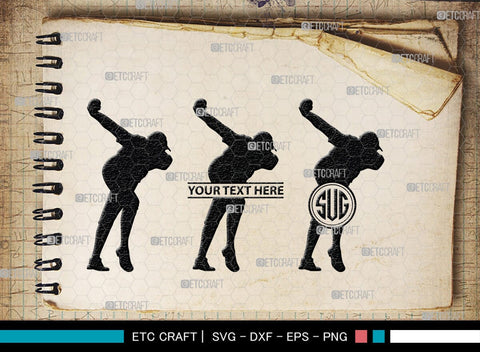 Softball Monogram, Softball Silhouette, Softball SVG, Softball Player Svg, SB00131 SVG ETC Craft 