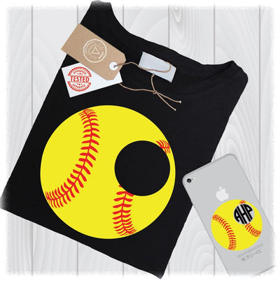 Softball Monogram SVG Files for Cutting Vinyl Sports Cricut - SVG Files for Silhouette - Instant Download SVG My Sew Cute Boutique 