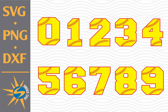 Softball Numbers SVG, PNG, DXF Digital Files Include SVG SVGStoreShop 