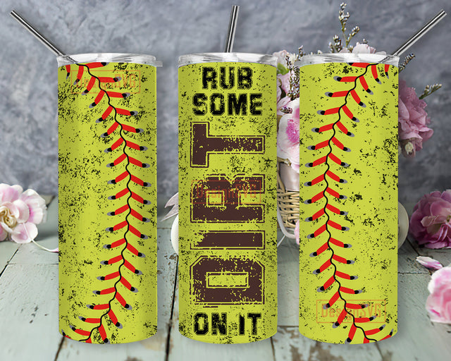 Softball Rub Some Dirt On It Design Png, Dirty Softball 20oz Skinny Tumbler, Softball Tumbler Png, Sport Sublimation Design, Digital Download Sublimation DesignSVG 
