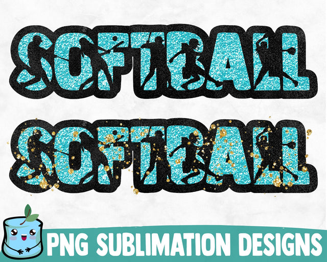 Softball Sublimation Designs Sublimation MintyMarshmallows 