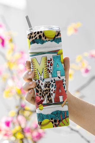 Softball Sublimation Tumbler Designs PNG, 20oz Skinny Tumbler Wraps Templates, Softball Tumbler, Softball Tumbler Png Sublimation CaldwellArt 