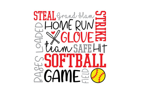 Softball Subway Art SVG Caffeinated SVGs 