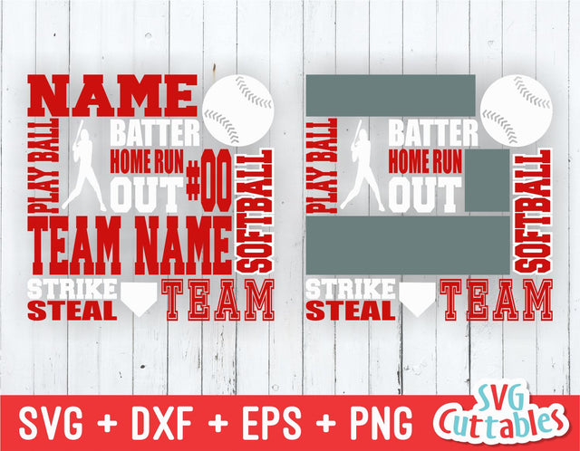 Softball Subway Art SVG Svg Cuttables 