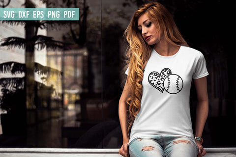 Softball SVG | Baseball SVG | Leopard Heart SVG Irina Ostapenko 