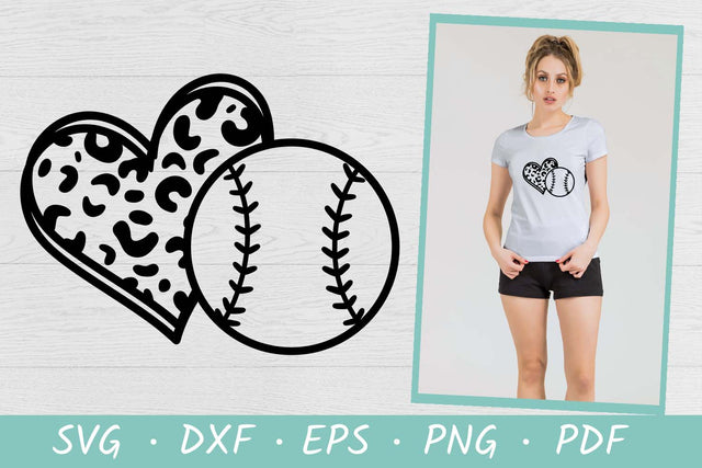 Softball SVG | Baseball SVG | Leopard Heart SVG Irina Ostapenko 
