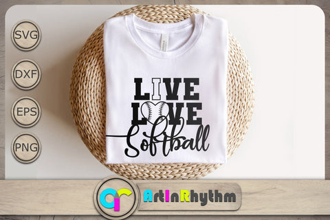 Softball Svg Bundle, Live Love Softball Svg, Softball Svg, Softball Mom Svg SVG Artinrhythm shop 