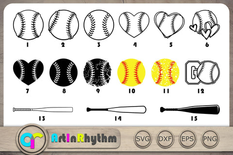 Softball Svg Bundle, Softball Svg, Softball Balls Svg, Bat Svg, Sports Svg SVG Artinrhythm shop 