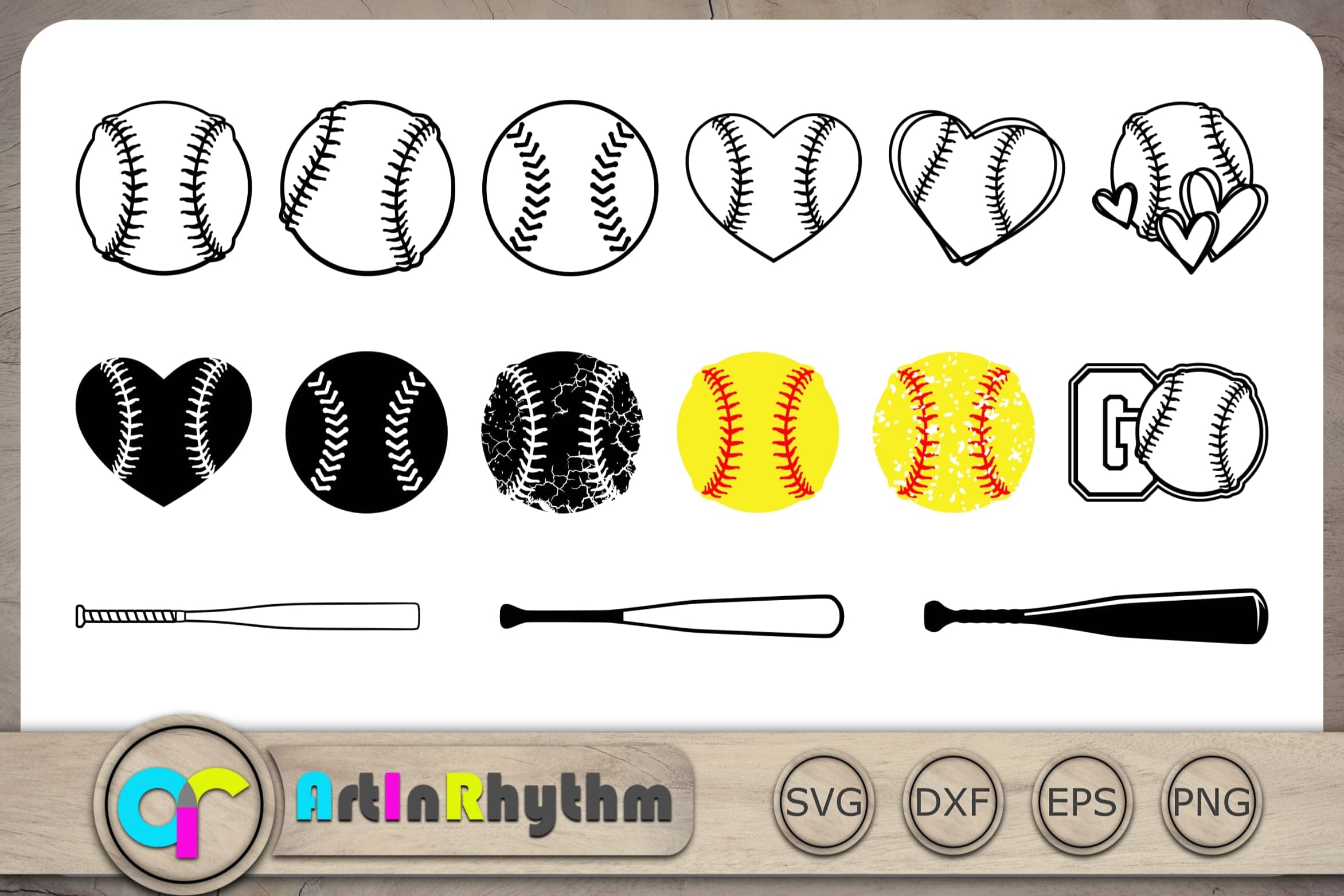 14 designs Baseball bundle, Baseball svg, Sports svg, Baseball design svg  eps, png files for cutting machines and print t shirt designs for sale