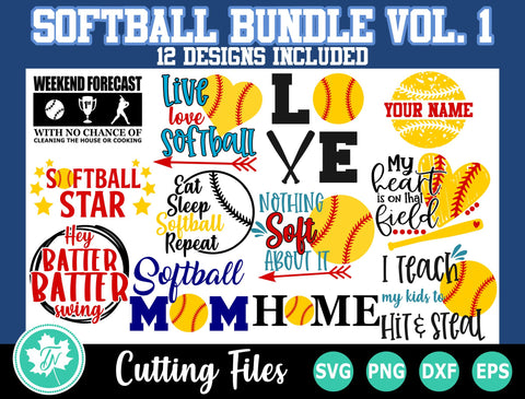 Softball SVG Bundle Vol 1 SVG TrueNorthImagesCA 