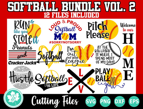 Softball SVG Bundle Vol 2 SVG TrueNorthImagesCA 
