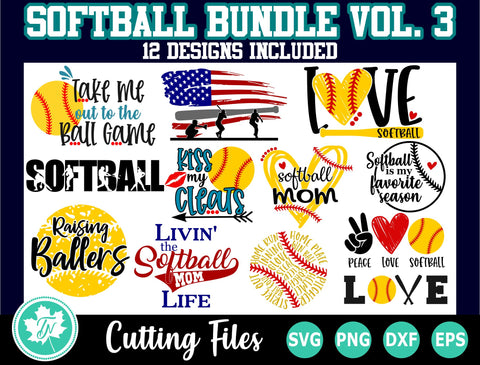 Softball SVG Bundle Vol 3 SVG TrueNorthImagesCA 
