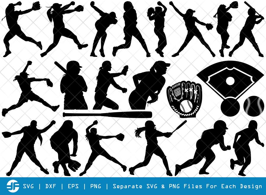 Baseball Numbers SVG Cut Files, Softball Svg Files - So Fontsy