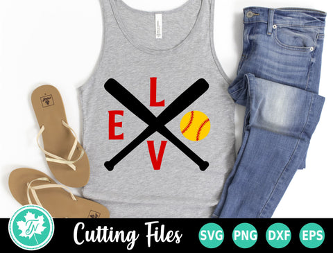 Softball SVG | Love Softball Bats SVG TrueNorthImagesCA 