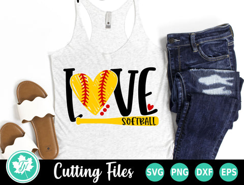 Softball SVG | Love Softball SVG TrueNorthImagesCA 