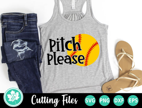 Softball SVG | Pitch Please SVG TrueNorthImagesCA 