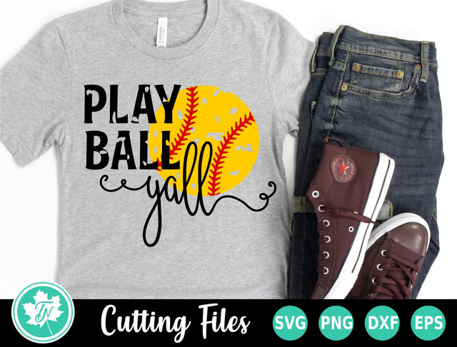 Softball SVG | Play Ball Yall SVG TrueNorthImagesCA 