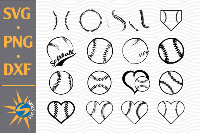 Softball SVG, PNG, DXF Digital Files Include SVG SVGStoreShop 