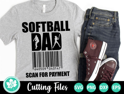Softball SVG | Softball Dad Scan for Payment SVG TrueNorthImagesCA 
