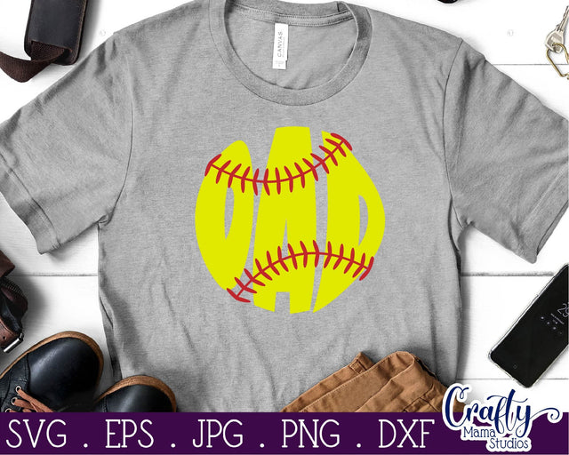 Softball svg - Softball Dad svg SVG Crafty Mama Studios 