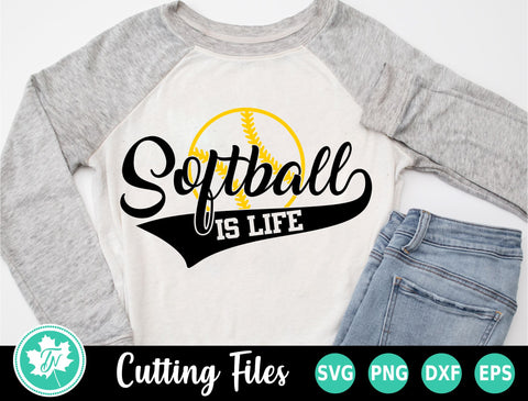 Softball SVG | Softball is Life SVG TrueNorthImagesCA 