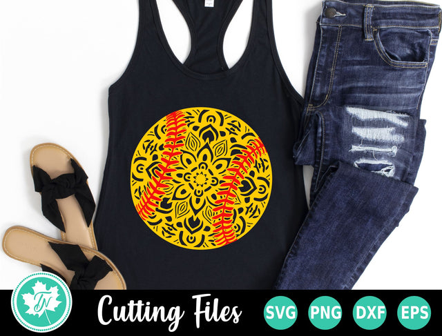Softball SVG | Softball Mandala SVG SVG TrueNorthImagesCA 