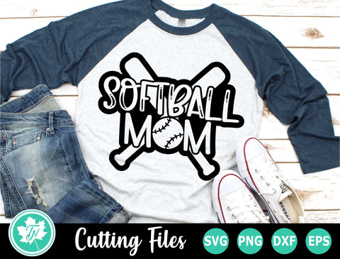 Softball SVG | Softball Mom Bats SVG TrueNorthImagesCA 