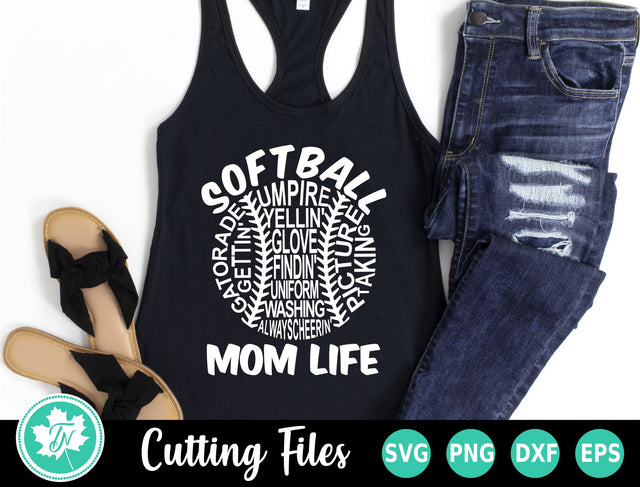Softball SVG | Softball Mom Life SVG TrueNorthImagesCA 