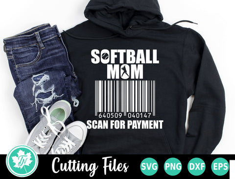 Softball SVG | Softball Mom Scan for Payment SVG TrueNorthImagesCA 