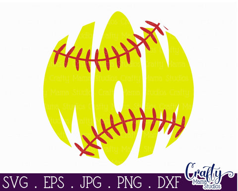 Softball svg - Softball Mom svg - Baseball Mom SVG Crafty Mama Studios 
