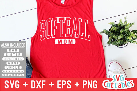 Softball svg - Softball Mom svg - eps - dxf - png - Softball Family Cut File - Silhouette - Cricut - Digital Download SVG Svg Cuttables 