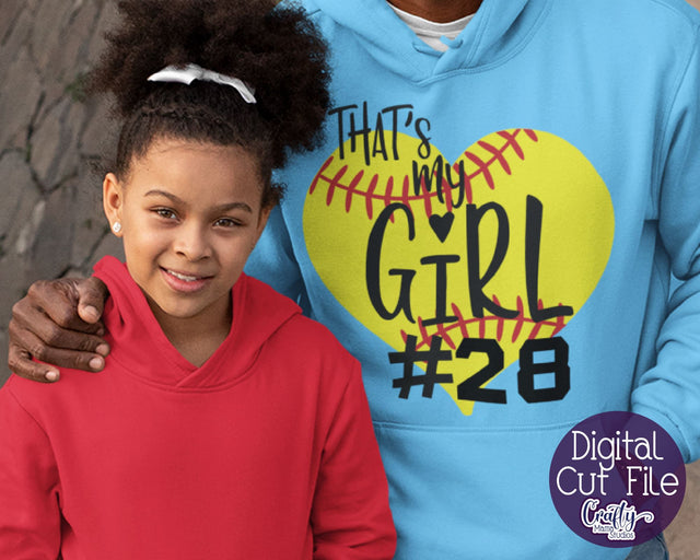 Softball svg - Softball Mom svg - Softball Dad svg - That's My Girl Svg SVG Crafty Mama Studios 