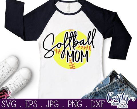 Softball svg - Softball Mom svg SVG Crafty Mama Studios 