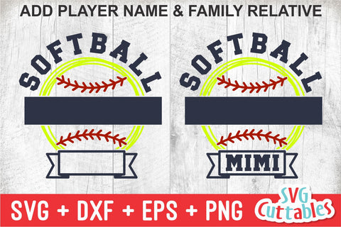 Softball svg - Softball Template 0037 - svg - eps - dxf - png - Silhouette - Cricut Cut File - Softball Team - Digital File SVG Svg Cuttables 