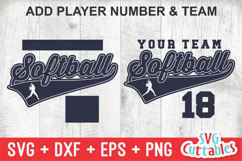 Softball svg - Softball Template 0038 - svg - eps - dxf - png - Silhouette - Cricut Cut File - Softball Team - Digital File SVG Svg Cuttables 
