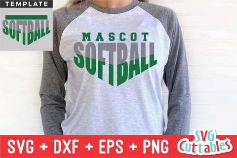 Softball SVG | Softball Template 0041 SVG Svg Cuttables 