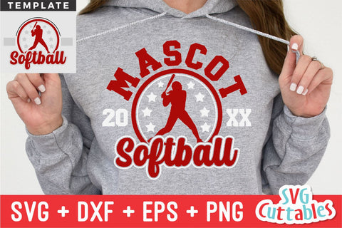 Softball SVG | Softball Template 0045 SVG Svg Cuttables 