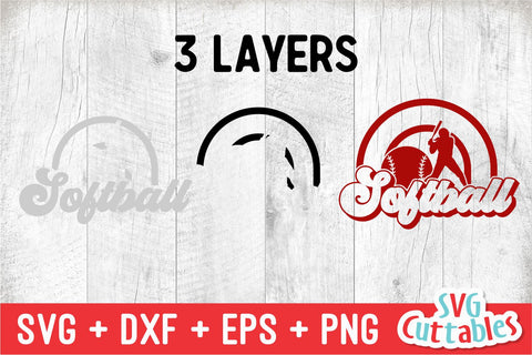 Softball SVG | Softball Template 0047 SVG Svg Cuttables 