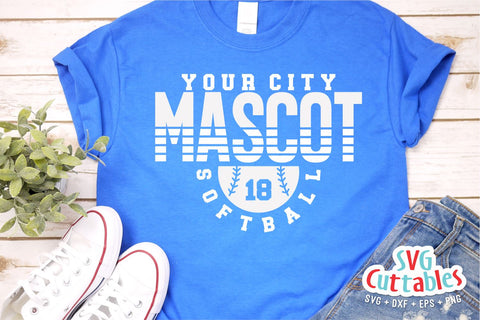 Softball svg - Softball Template 0052 - svg - eps - dxf - png - Silhouette - Cricut Cut File - Softball Team - Digital File SVG Svg Cuttables 