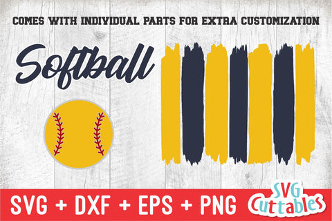 Softball svg - Softball Template - svg - eps - dxf - png - Silhouette - Cricut Cut File - 0027 - Baseball Mom - Digital File SVG Svg Cuttables 