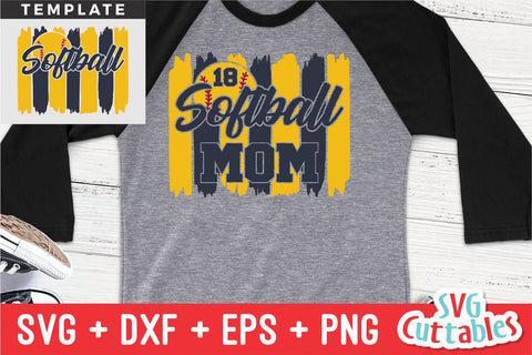 Softball svg - Softball Template - svg - eps - dxf - png - Silhouette - Cricut Cut File - 0027 - Baseball Mom - Digital File SVG Svg Cuttables 